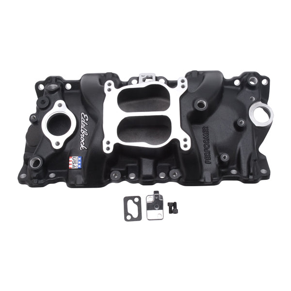 Edelbrock Performer Intake Manifold for 1987-95 Small-Block Chevy, Black Finish