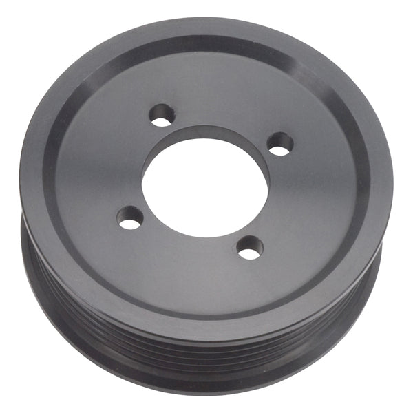 Edelbrock Competition Supercharger Pulley 3.50 in. 6-Rib, Black Anodized