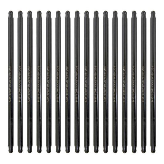 Hi-Tech One-Piece 9.150" Long, .135" Wall, 3/8" Diameter Pushrod - Set of 16