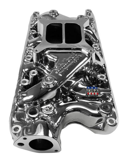 Edelbrock Edelbrock Performer Intake Manifold for Small-Block Ford, Chrome Plasma Finish