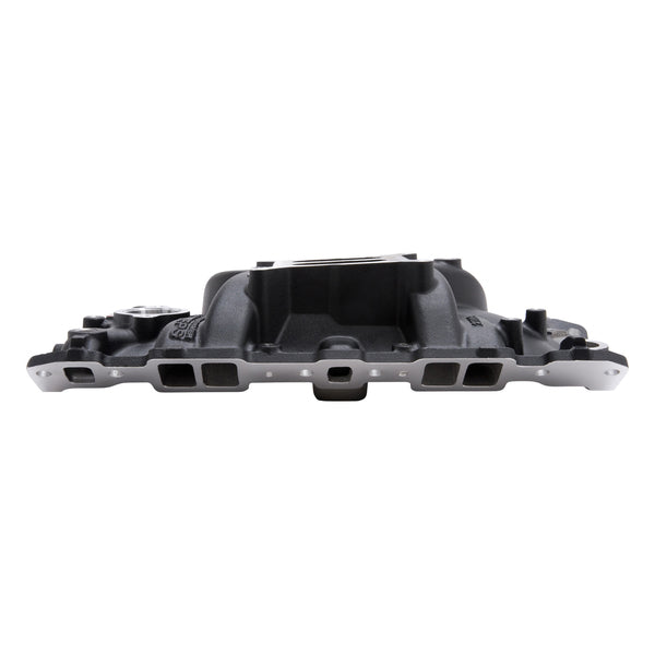 Edelbrock Performer EPS Manifold w/Oil Fill Tube for Small-Block Chevy, Black Finish