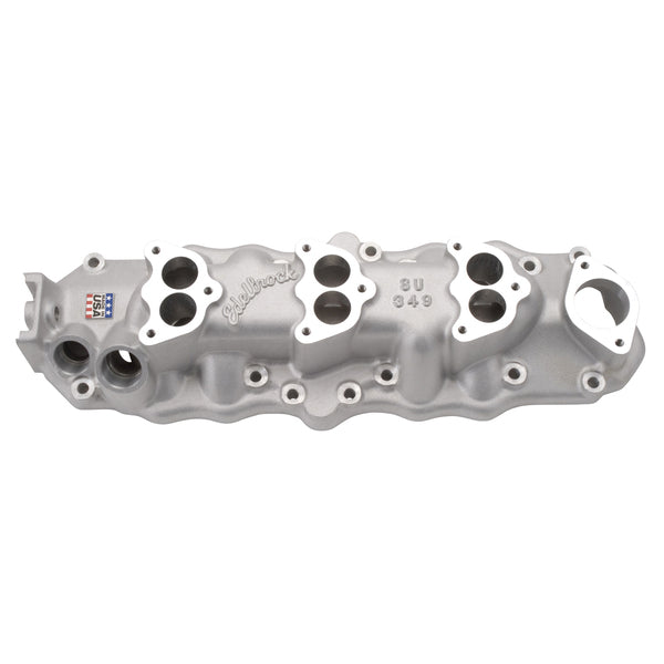 Edelbrock Triple Deuce Intake Manifold for 1949-53 Ford Flathead, Satin Finish