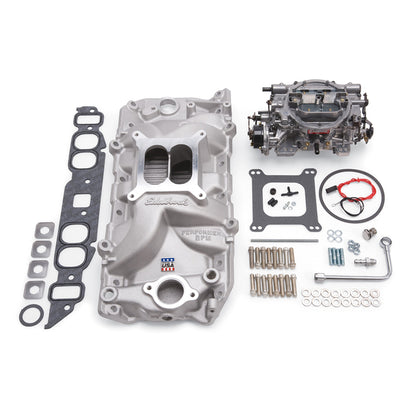 Edelbrock Single-Quad Manifold and carb Kit for Big-Block Chevy Oval Port