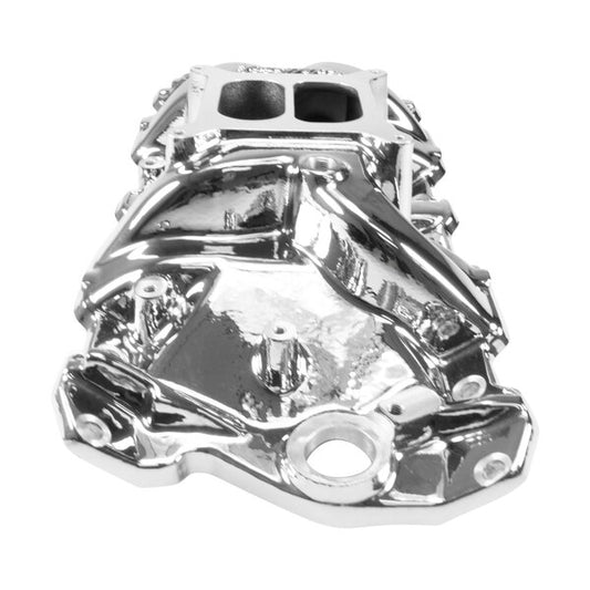 Edelbrock Performer RPM Small Block Chevy Intake Manifold, Chrome Plasma