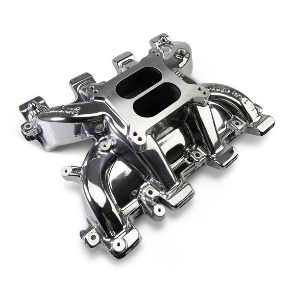 Edelbrock Performer RPM Small Block Chevy LS1 Intake Manifold Only, Chrome Plasma finish