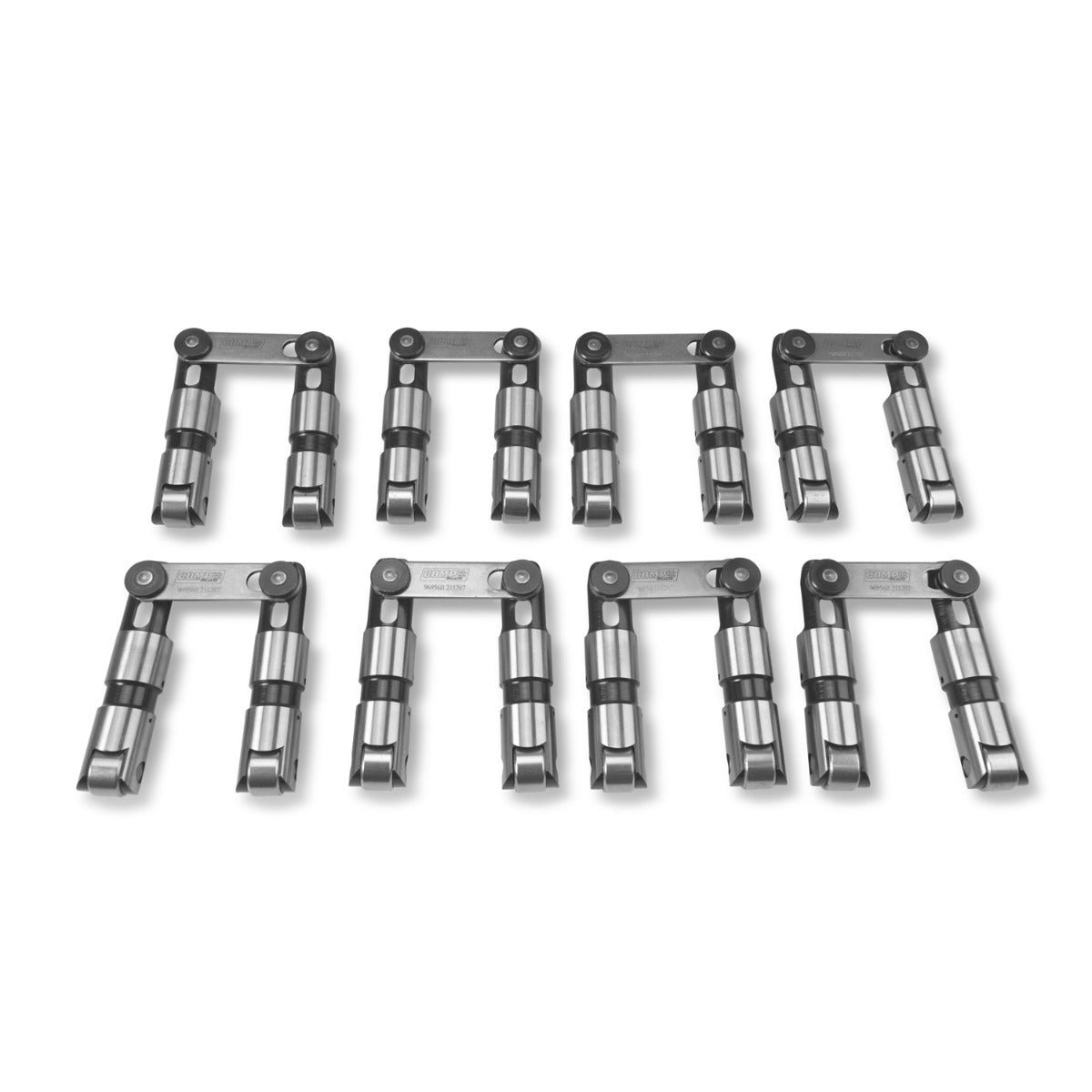 Sportsman Solid Roller Lifters with Bushings for GM Gen III/IV LS, .842" Diameter, Centered - Set of 16