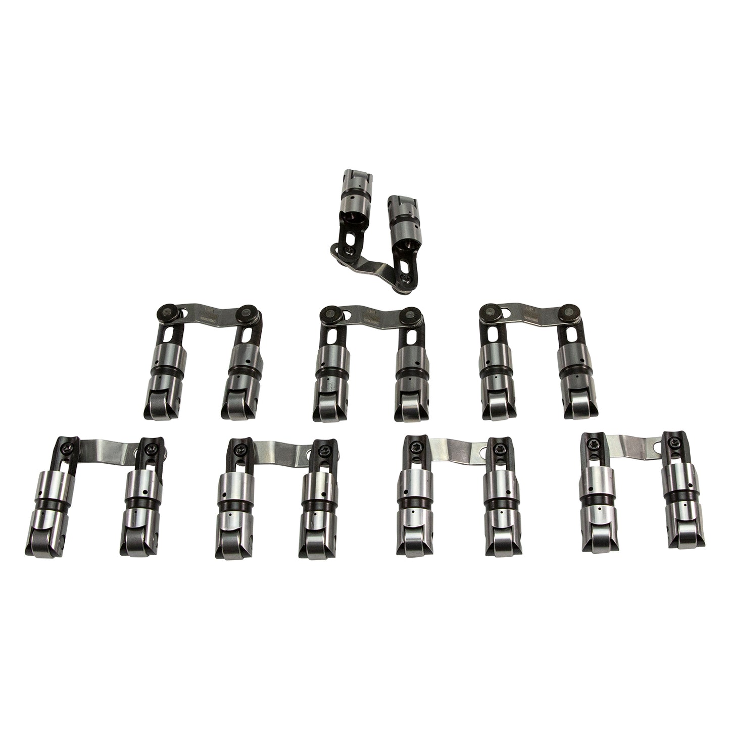 Sportsman Solid Roller Lifters with Bearing for Chevrolet 396-454, .904" Diameter, .180" Left/Right Offset - Set of 16