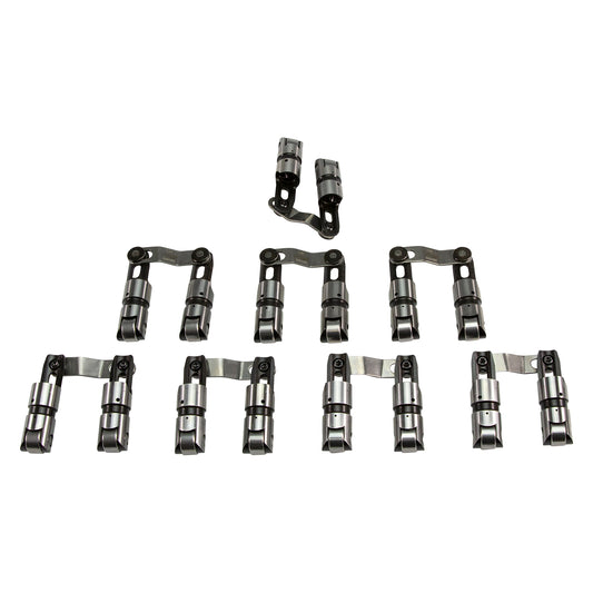 Sportsman Solid Roller Lifters with Bearing for Chevrolet 396-454, .904" Diameter, .180" Left/Right Offset - Set of 16