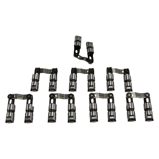 Sportsman Solid Roller Lifters with Bushings for Chevrolet 396-454, .904" Diameter, .180" Left/Right Offset - Set of 16