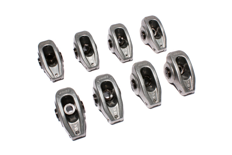 High Energy Die Cast Aluminum Roller Rocker Arms for Chevy; 3/8" Stud, 1.5 Ratio