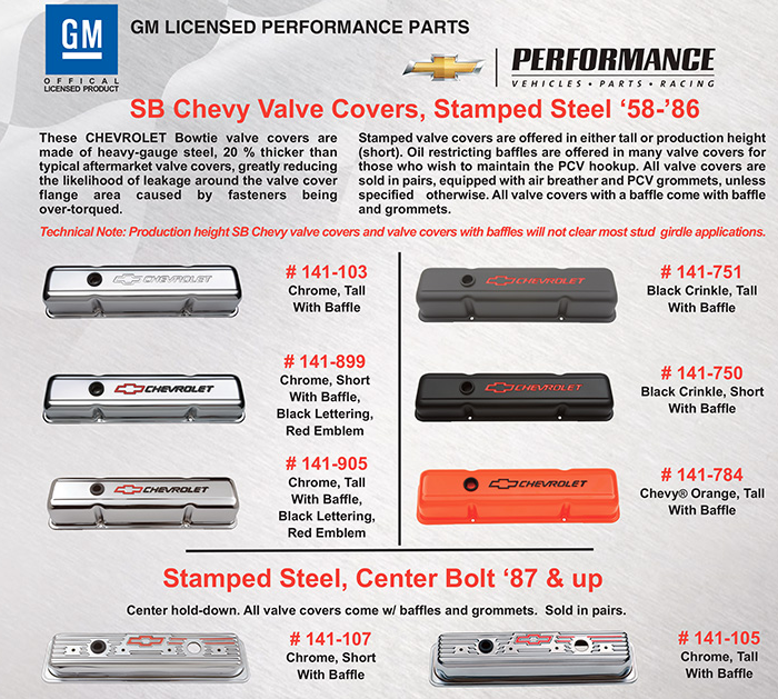 SB Chevy / Valve Covers, Stamped Steel 58-87
