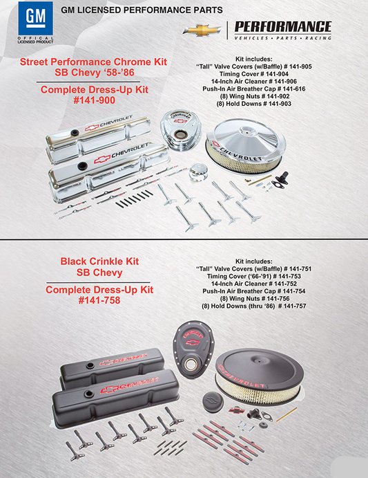 SBC /Street Performance / Complete dress Up Kit / Chrome & Black