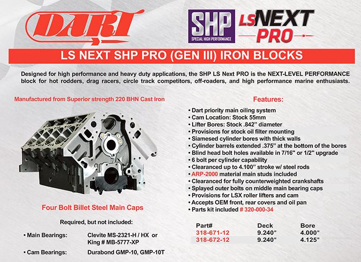 LS DART SHP PRO ( GENIII ) Iron Blocks