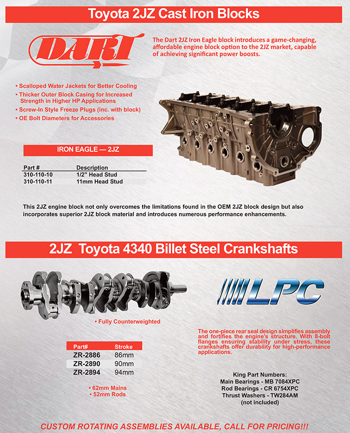 DART 2JZ Cast Iron Blocks & Crankshaft