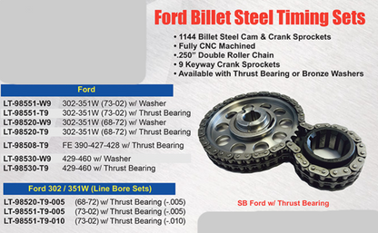 Ford Billet Steel Timing Sets
