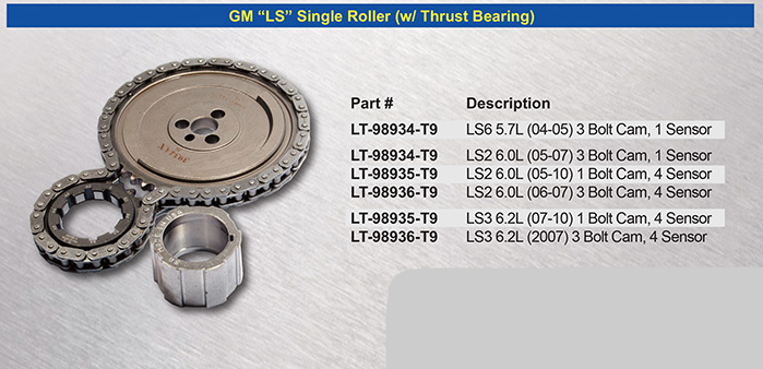Chevy LS Billet Steel Timing Sets Single Rollers