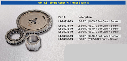 Chevy LS Billet Steel Timing Sets Single Rollers