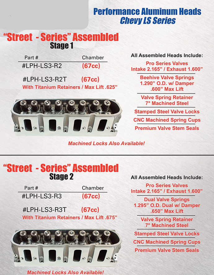 Street Series Chevy LS / Aluminum Heads / Stage one & Two / Assembled