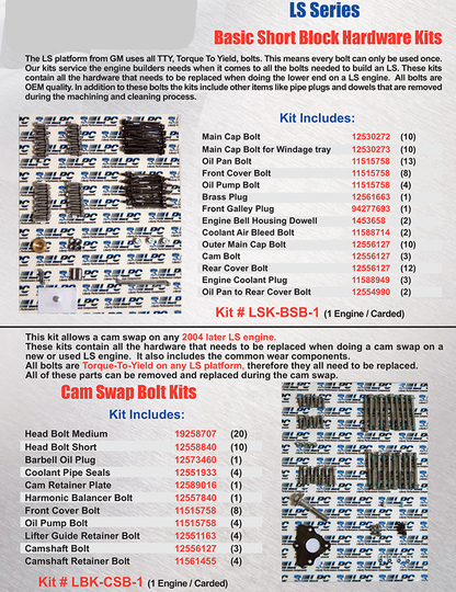 LS Series / Short Block Hardware Kit