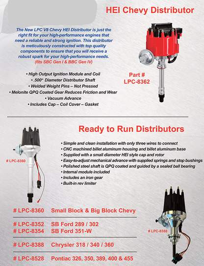 HEI Chevy & Ready To Run Distributers