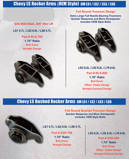 Chevy LS Rocker Arms (OEM Style) & Chevy LS Bushed Rocker Arms