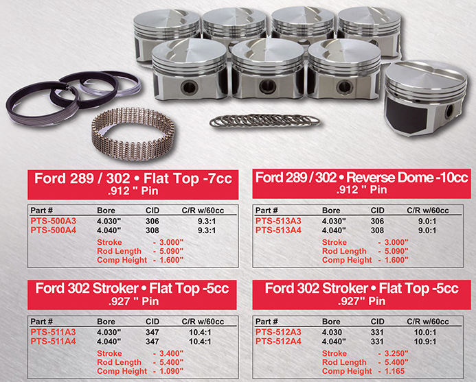 Small Block Ford / WEISCO PRO TRU Street Pistons