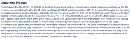 Edelbrock Pro-Flo 4 EFI XT-Style For Chevy Big-Block Rectangle Port