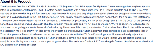 Pro-Flo 4 EFI XT-Style For Chevy Big-Block Rectangle Port