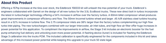 Edelbrock Twin-Force Stg 3 Kit 17-22 Ford F150/Raptor 3.5L HO EcoBoost