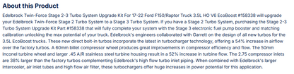 Edelbrock Twin-Force Stg 2-3 Upgrade Kit 17-22 Ford F150/Raptor 3.5L HO EcoBoost