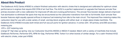 Edelbrock AVS2 Carburetor 650 CFM With Electric Choke, Black Powder Coat (Non-EGR)