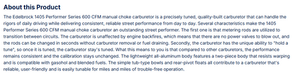 Edelbrock Performer Carburetor 600 CFM With Manual Choke, Satin Finish (Non-EGR)