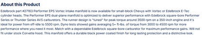 Edelbrock Performer EPS Vortec Intake Manifold for Small-Block Chevy, Black Finish