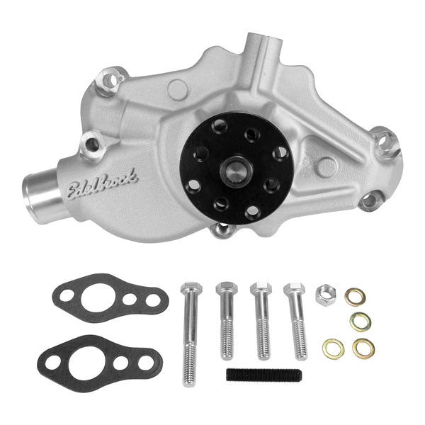 Edelbrock Water Pump for Small-Block 1984-91 350 c.i.d. Corvettes in Satin Finish (Short)