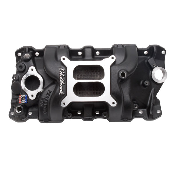 Edelbrock Performer RPM Small Block Chevy Black Intake Manifold