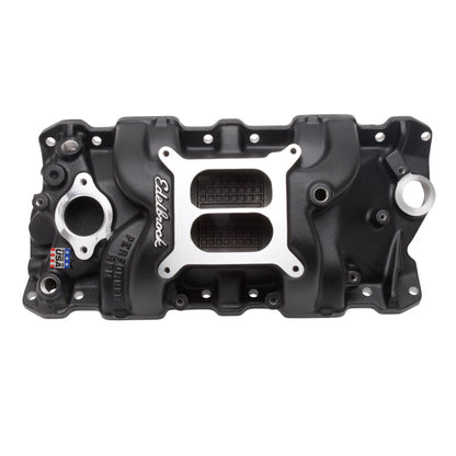 Edelbrock Performer RPM Small Block Chevy Black Intake Manifold