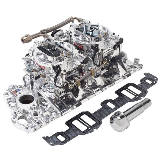 Edelbrock RPM Dual-Quad manifold and carb Kit for 348/409 "W-Series" Chevy