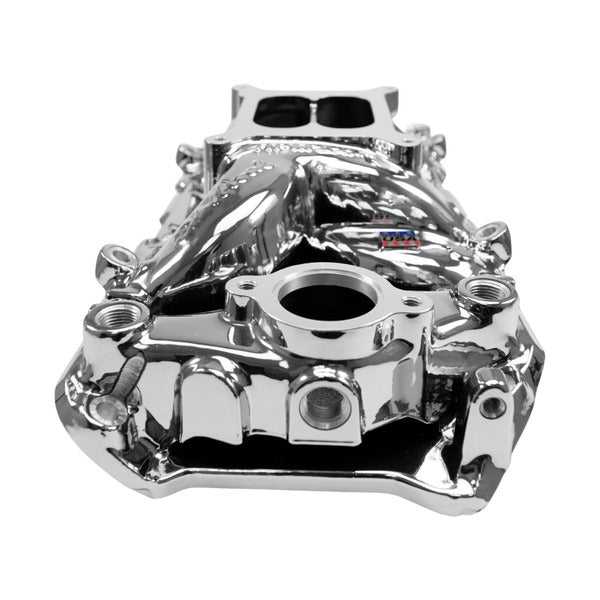Edelbrock RPM Air-Gap Intake Manifold for Big-Block Chevy Oval Port, Chrome Plasma Finish
