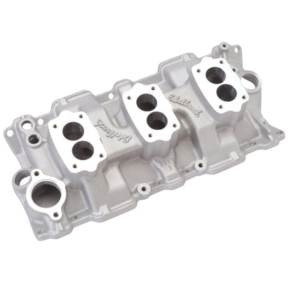Edelbrock C-357-B Triple-Deuce Manifold for S/B Chevy 4-Bolt Carb Pattern