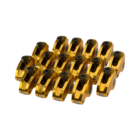 Ultra-Gold ARC Series Narrow Body Aluminum Rocker Arm for Chevy; 3/8" Stud, 1.6 Ratio - Set of 16