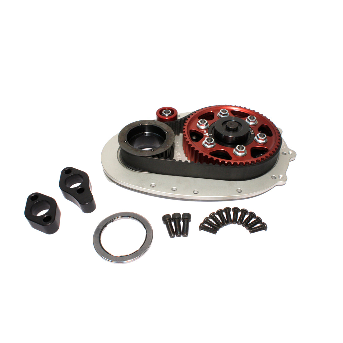 Hi-Tech Belt Drive for SBC/Oldsmobile Rocket with Raised Cam and BBC Crank Snout