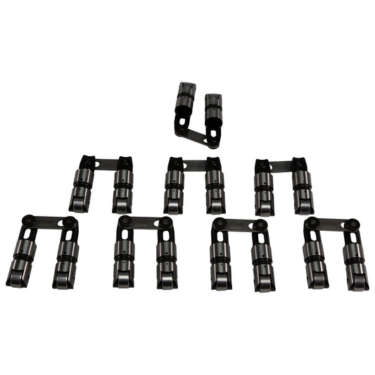 Sportsman Solid Roller Lifters with Bearings for Chevrolet 265-400, .904" Diameter, Centered - Set of 16