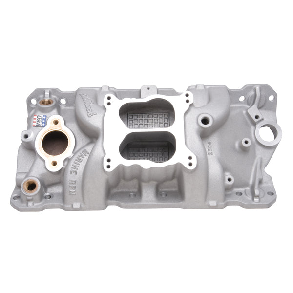 Edelbrock Performer RPM 4V/Q-JET Marine Intake Manifold for 55-86 Small-Block Chevy