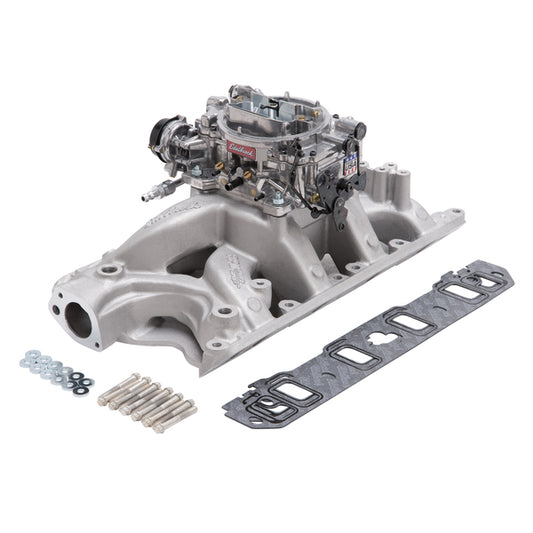 Edelbrock Single-Quad Manifold and carb Kit for Small-Block Ford 351-W