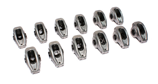 High Energy Die Cast Aluminum Roller Rocker Arms for Ford; 3/8" Stud, 1.6 Ratio