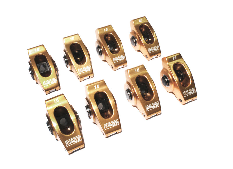 Ultra-Gold ARC Series Aluminum Rocker Arms for Chevy; 3/8" Stud, 1.6 Ratio