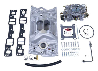 Edelbrock Single-Quad Manifold and carb Kit for Small-Block Chevy Vortec heads