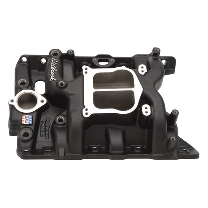 Edelbrock Performer Intake Manifold for 1965-79 Pontiac 326-455 Non-EGR, Black Finish