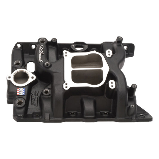 Edelbrock Performer Intake Manifold for 1965-79 Pontiac 326-455 Non-EGR, Black Finish