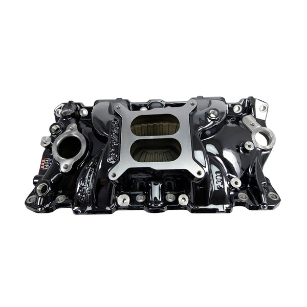 Edelbrock Performer EPS Intake Manifold for 55-86 Small-Block Chevy w/ Black plasma Finish